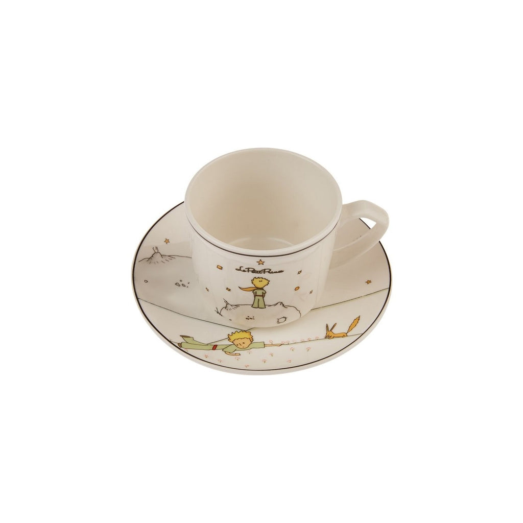 Karaca The Little Prince 4-Piece Turkish Coffee Cup and Saucer Set for 2