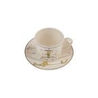Karaca The Little Prince 4-Piece Turkish Coffee Cup and Saucer Set for 2