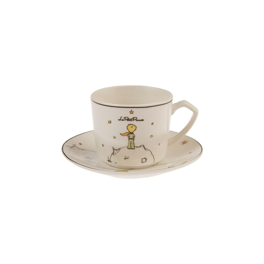 Karaca The Little Prince 4-Piece Turkish Coffee Cup and Saucer Set for 2