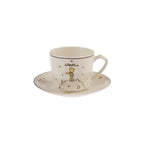 Karaca The Little Prince 4-Piece Turkish Coffee Cup and Saucer Set for 2