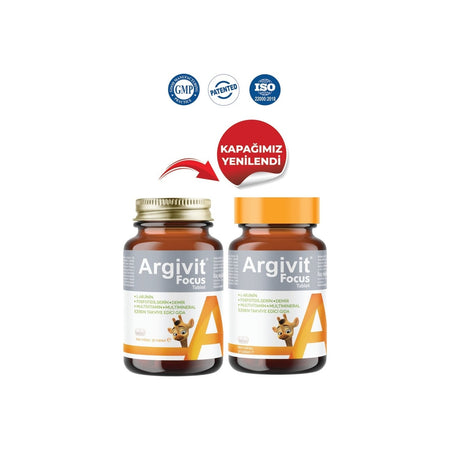 Argivit Focus L-Arjinin Fosfotidilserin Iron Multivitamin and Multimineral with Tablet 30 Tablet 4 Pieces - MALLTURK