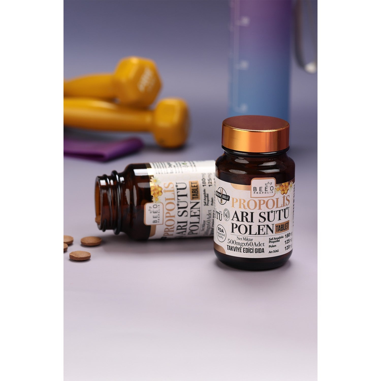BEE'O Up Bee Bread Propolis Lozenges 120*500 mg