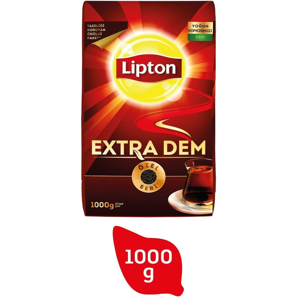 Lipton Extra Dem loose leaf black tea 1 kg Ozel Seri quality aroma with Taze Dem