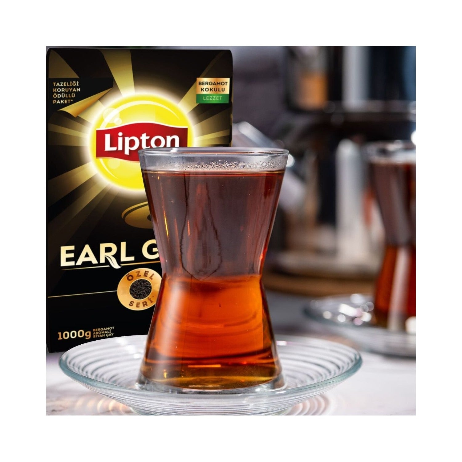 Lipton Earl Grey loose leaf black tea 1000 g + Balkupu Kesme Seker 1000 g - MALLTURK
