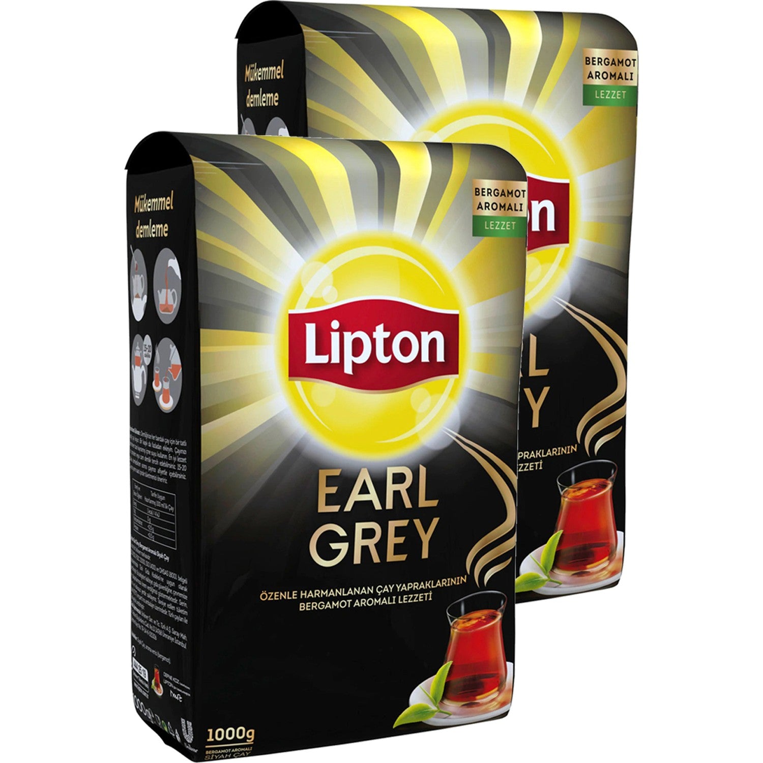 Lipton Earl Grey loose leaf tea 2 kg bergamot flavored Turkiye Uretimi special blend premium quality - MALLTURK