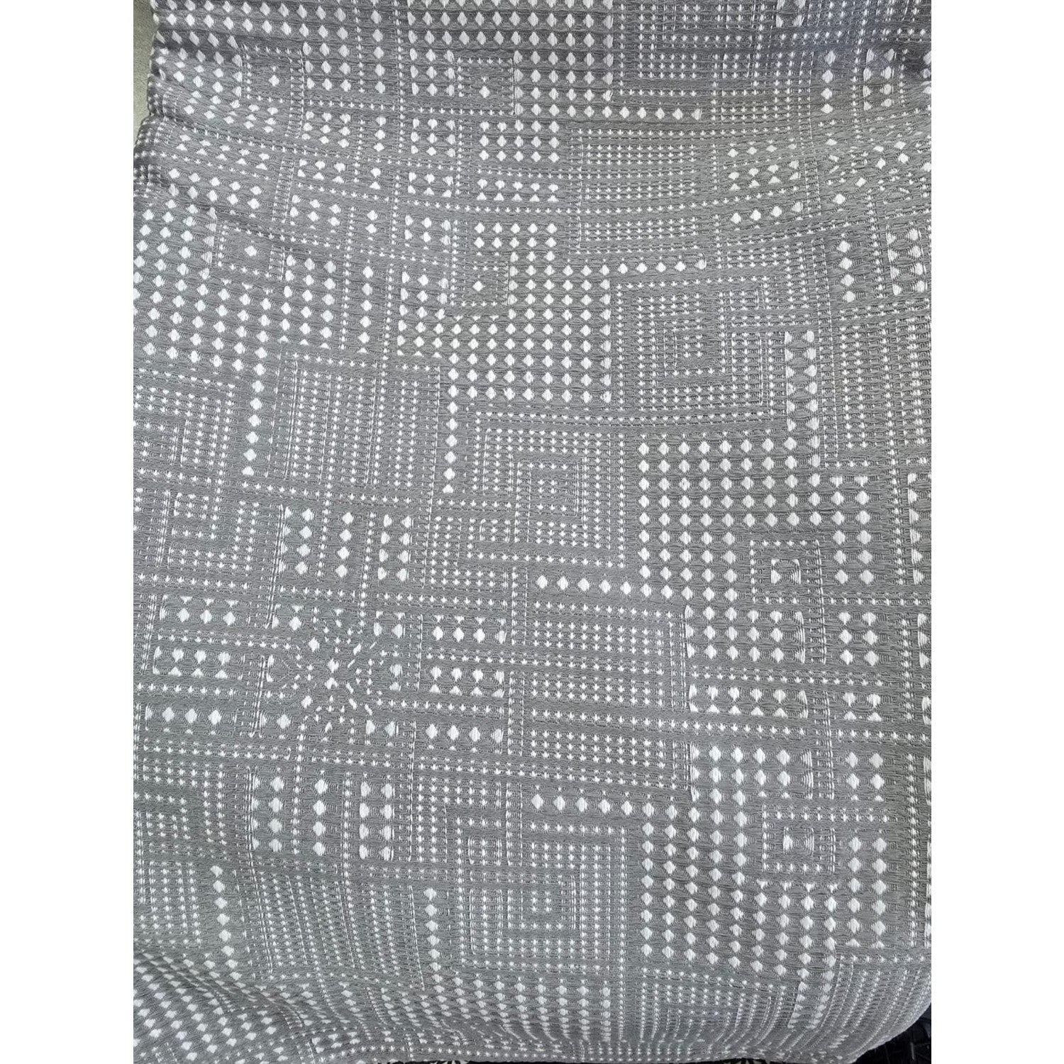 Tac Jacquard vignes Double Pique Bedding Set Anthracite - MALLTURK