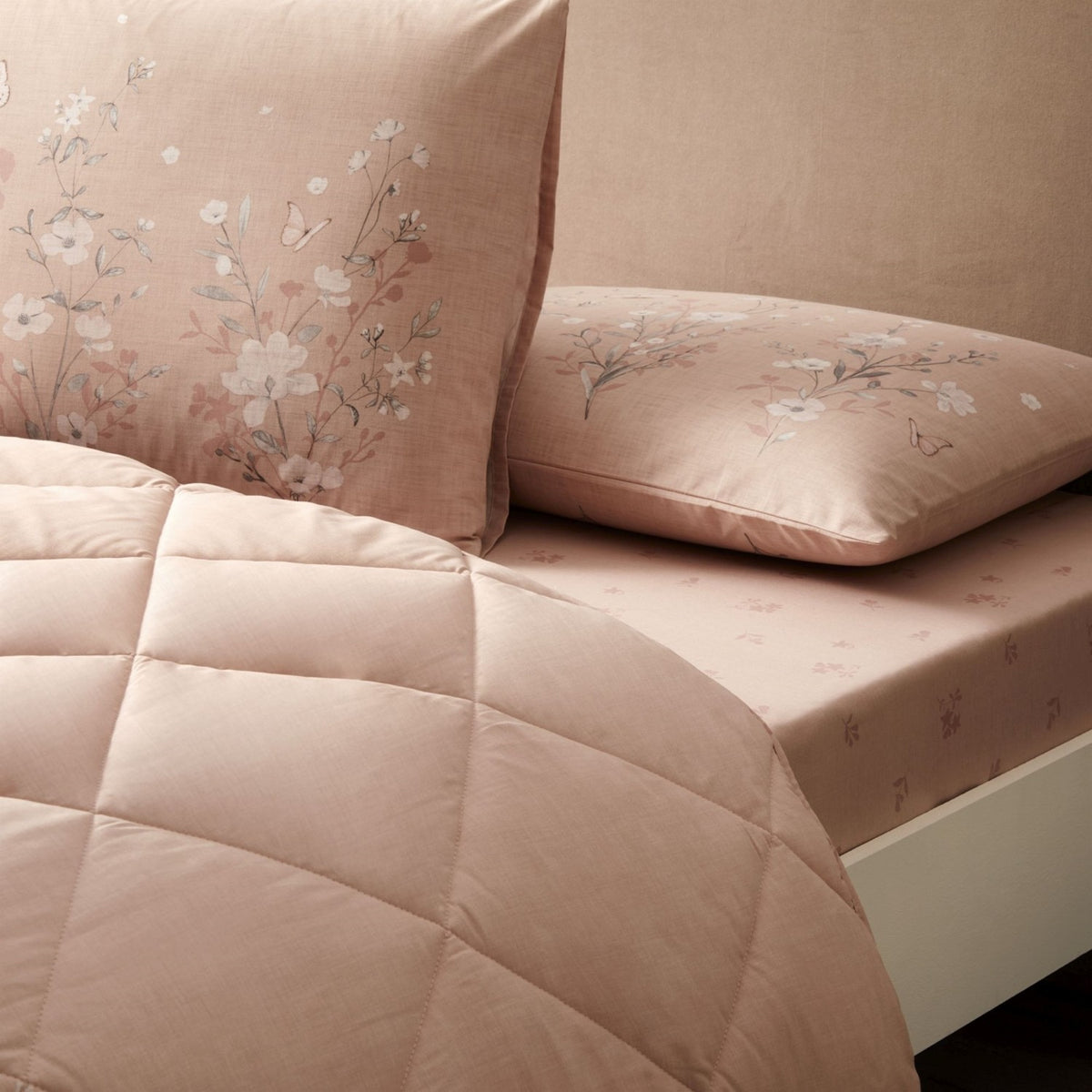 Tac Rossy Ranforce Single Duvet Set, Rose Pink - MALLTURK