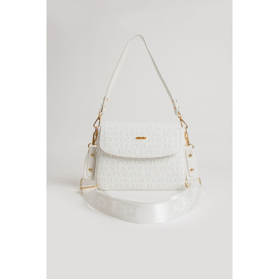 Just Polo Women's Shoulder Bag White Length 24 cm, Width 28 cm - MALLTURK