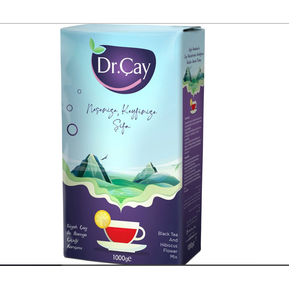 Dr. tea black tea with Bamya Cicegi Karisimi 1 kg - MALLTURK