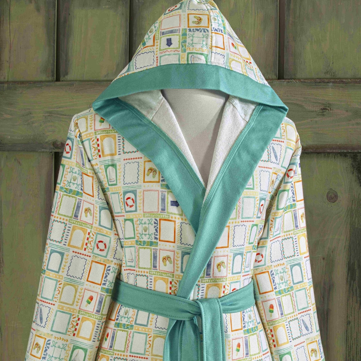 Tac Vario Cotton Polyester Teen Bathrobe Mint 15-18 Years - MALLTURK