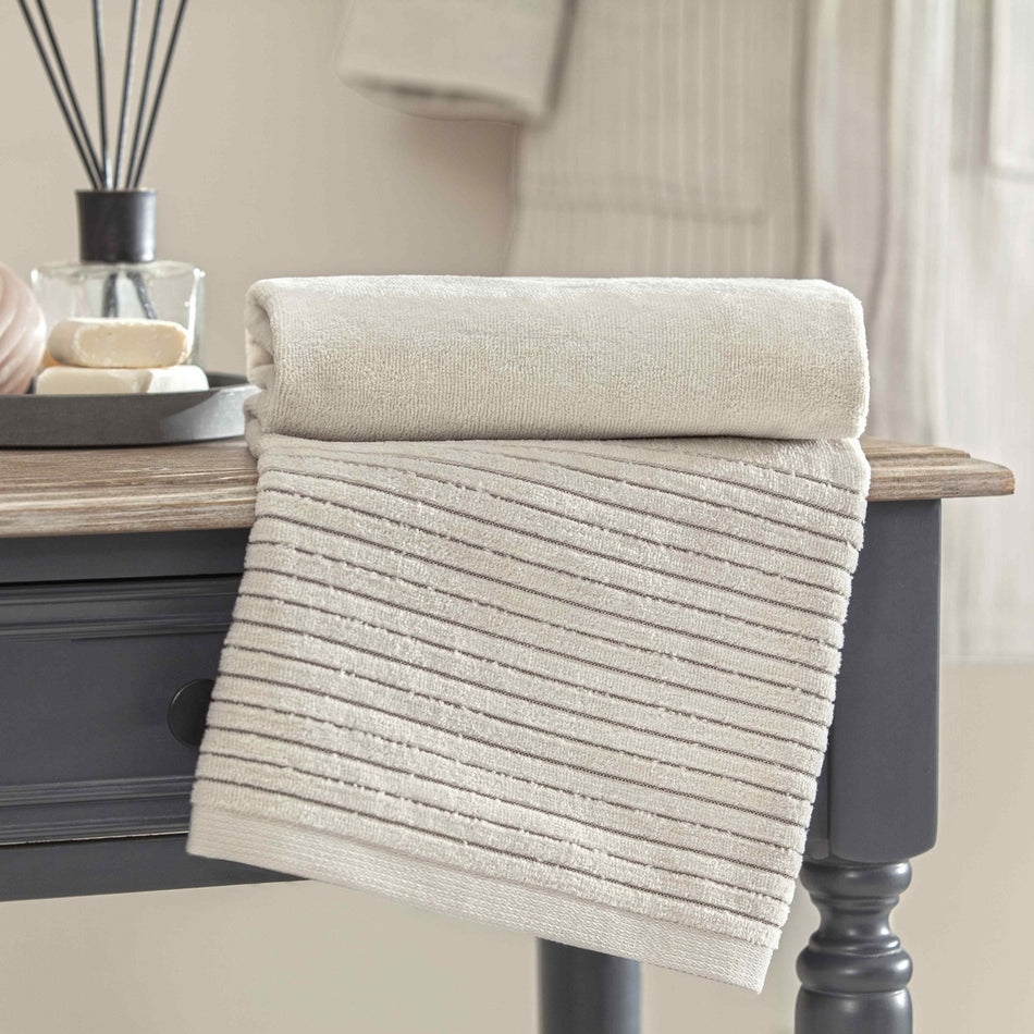 Tac Ritmo Cotton Bathrobe Set Stone L - MALLTURK
