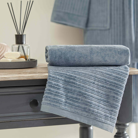 Tac Ritmo Cotton Bathrobe Set Blue M - MALLTURK