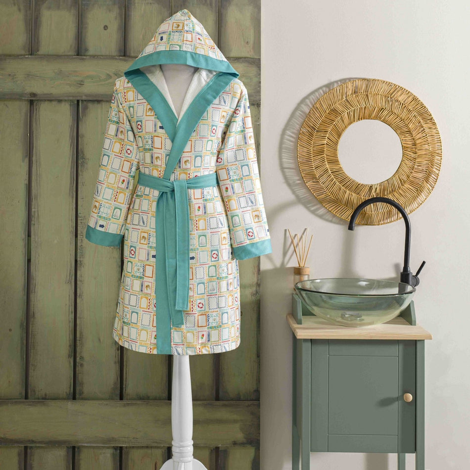 Tac Vario Cotton Polyester Youth Bathrobe Mint L/XL - MALLTURK