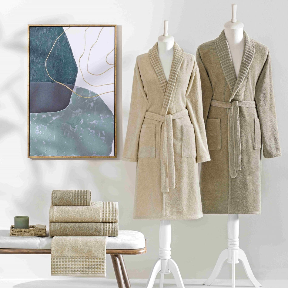 Tac Chain Pure Cotton Family Set Cream Khaki XXL - MALLTURK