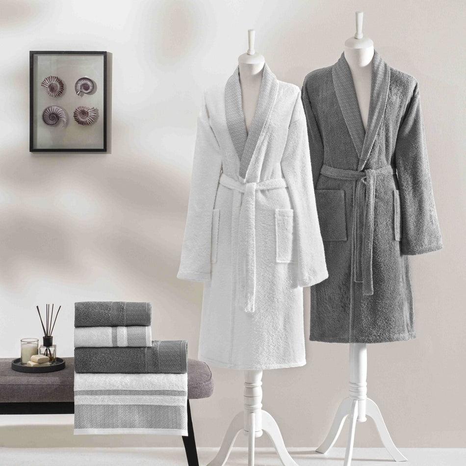 Tac Raya Pure Cotton Family Set White Anthracite XXL - MALLTURK