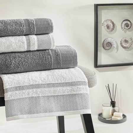 Tac Raya Pure Cotton Family Set White Anthracite XXL - MALLTURK