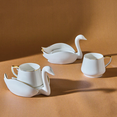Karaca Swan Porcelain Turkish Coffee Cup Set for 2, 70 ml - MALLTURK
