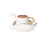 Karaca Swan Porcelain Turkish Coffee Cup Set for 2, 70 ml