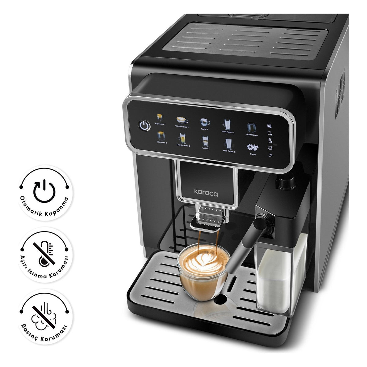 Karaca Coffeemaestro Fully Automatic Espresso Machine, 1500 W, Espresso & Lungo - MALLTURK