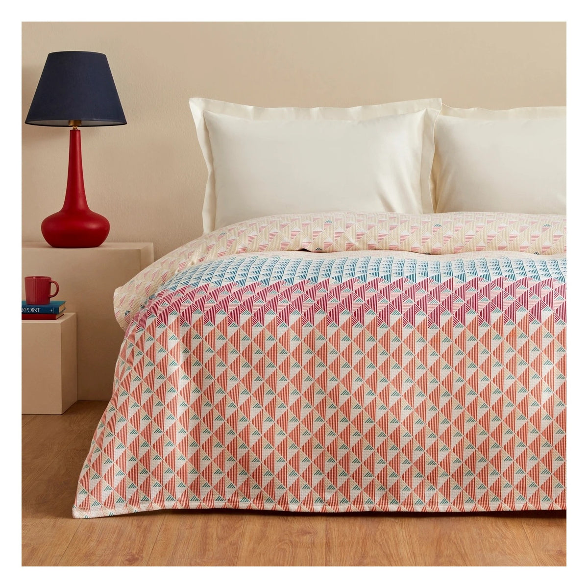 Karaca Home Dace 100% Cotton Double Single Quilted Blanket Multicolor PP - MALLTURK
