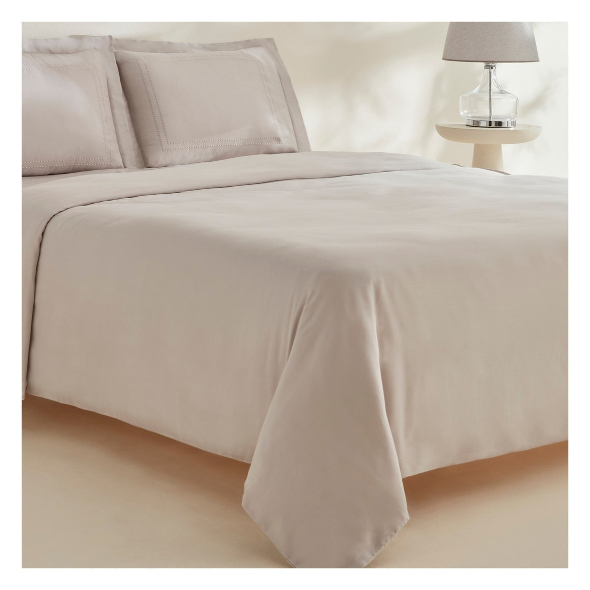 Karaca Home Felves %100 Cotton Double Duvet Cover Set Light Gray - MALLTURK