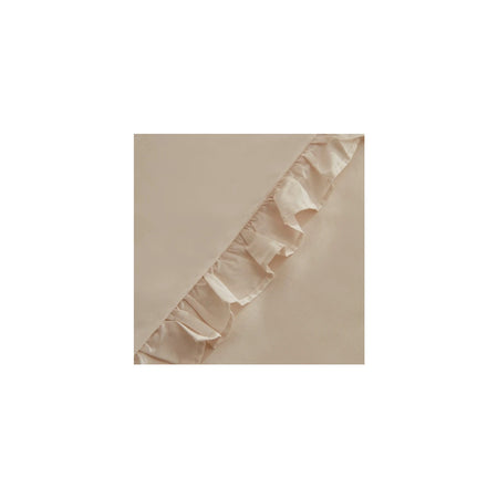 Karaca Home Pure Ruffle %100 Cotton Double Ruffled Duvet Cover Set Light Beige - MALLTURK
