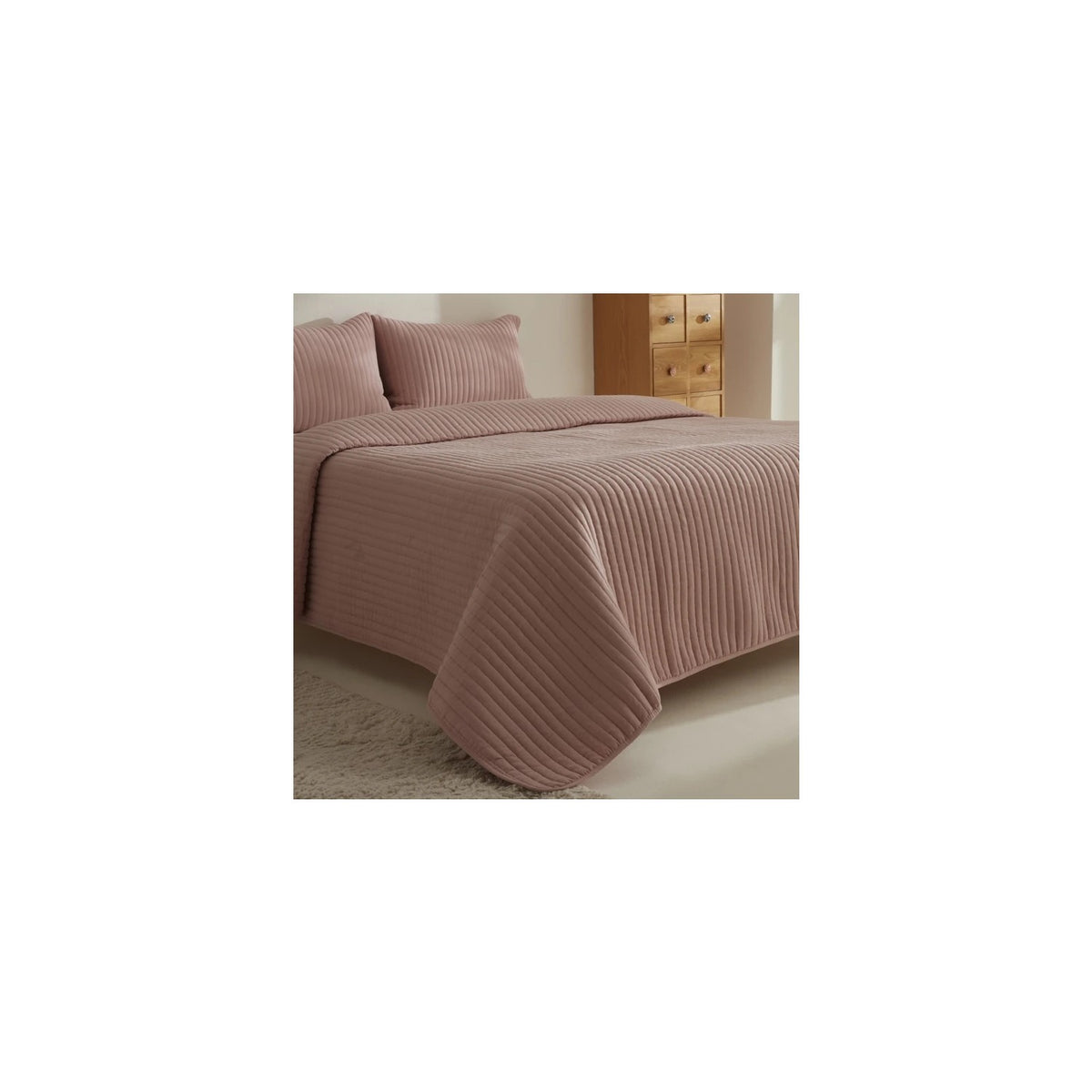 Karaca Home Elie Double Bedspread Set Powder Pink - MALLTURK