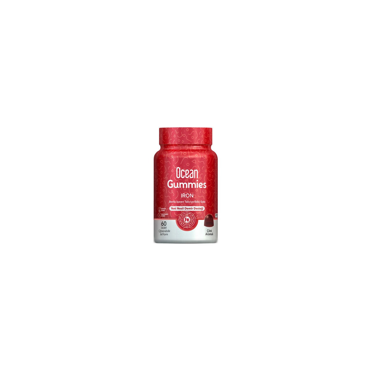 Orzax Ocean Gummies Iron Cignenebilir Jel Form 60 Pieces - MALLTURK