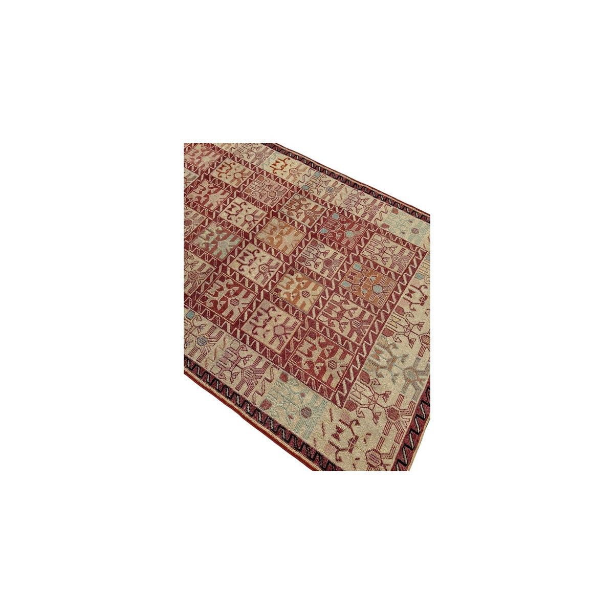 Burak Hali Hand-Woven Silk Sumak Kilim 81X185 Kilim Runner - MALLTURK