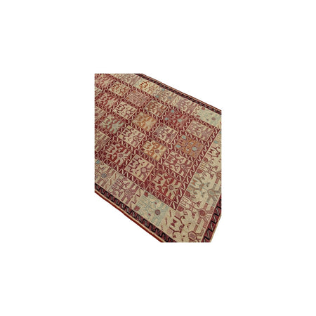 Burak Hali Hand-Woven Silk Sumak Kilim 81X185 Kilim Runner - MALLTURK