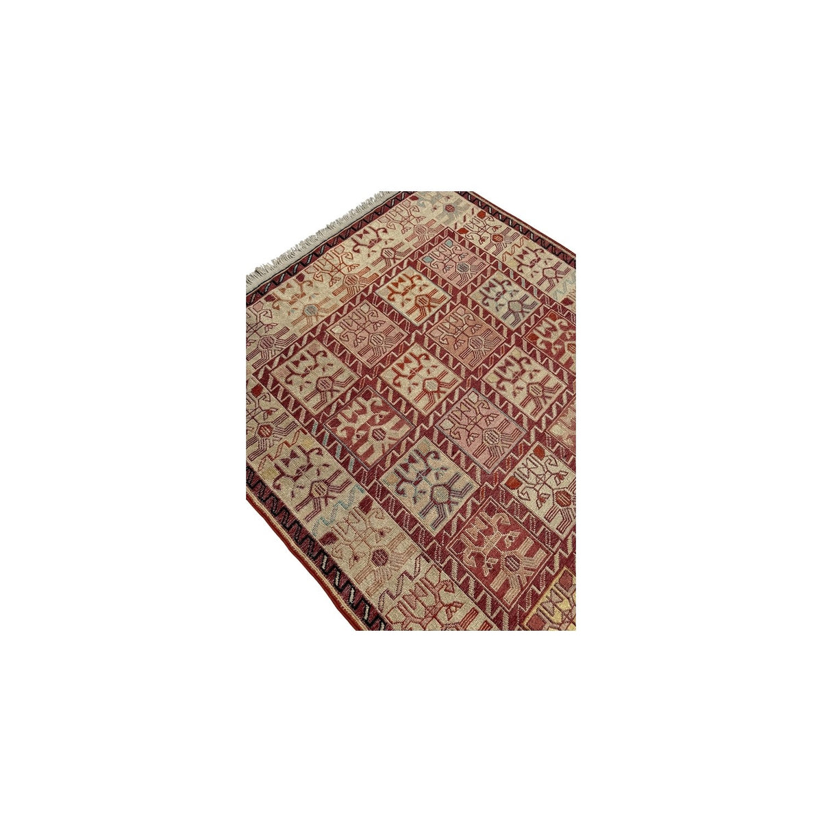 Burak Hali Hand-Woven Silk Sumak Kilim 81X185 Kilim Runner - MALLTURK
