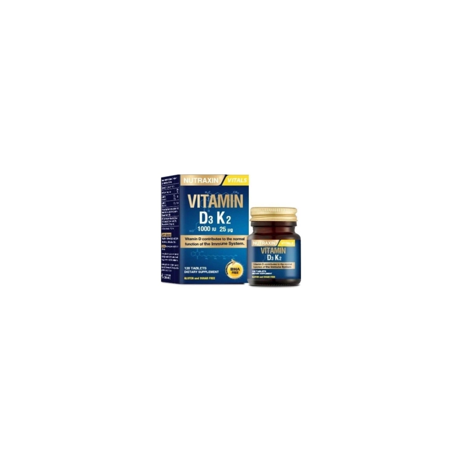 Nutraxin D3K2 Vitamin 120 Tablet - MALLTURK