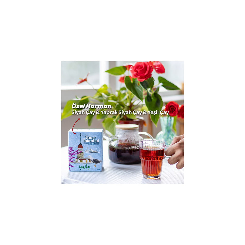 Lazika Istanbul tea (Tea of Istanbul) special blend 150 g - Yesil and Siyah Yaprak tea - MALLTURK