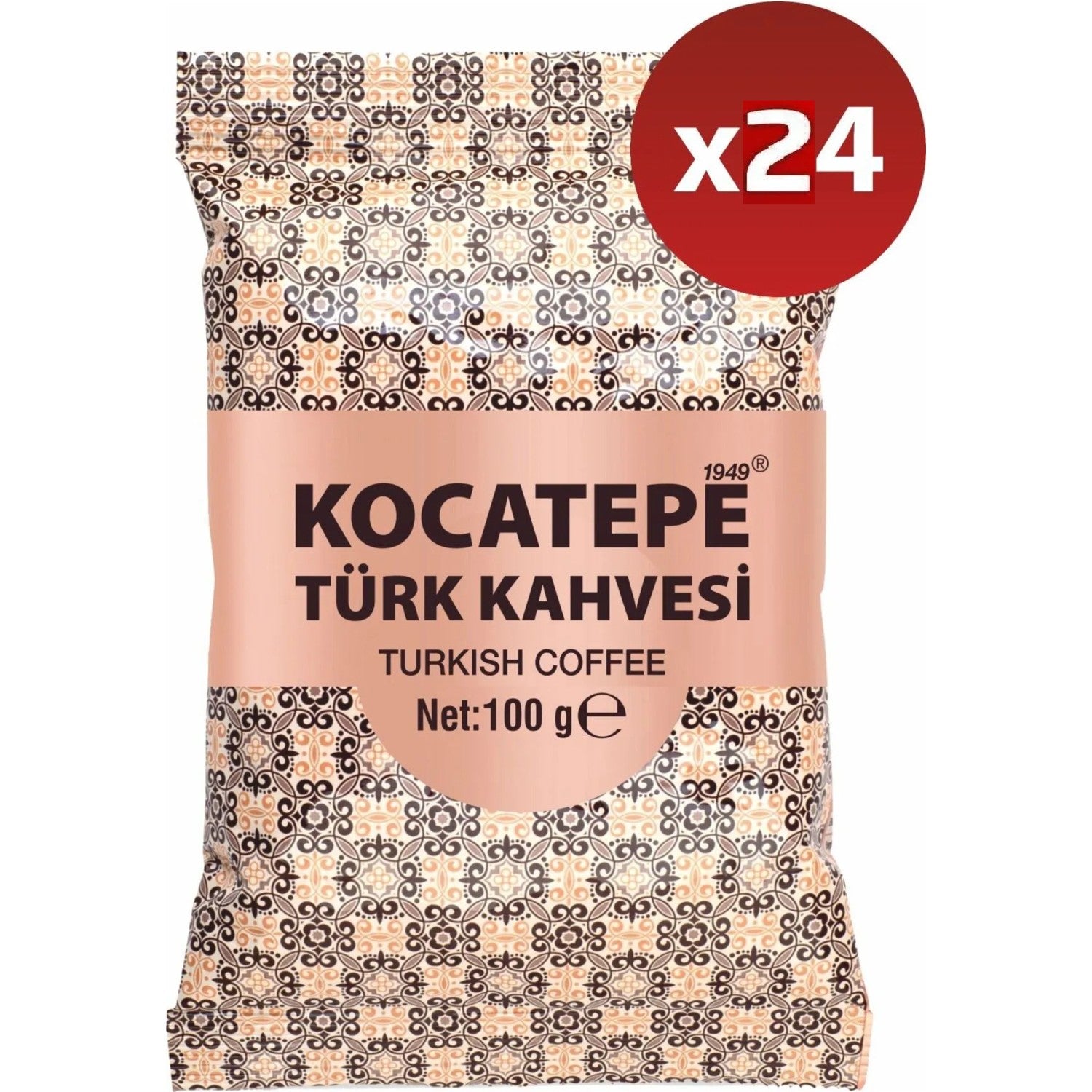 Kocatepe Coffee - Turkish Coffee, 24 Pack, 100g - MALLTURK
