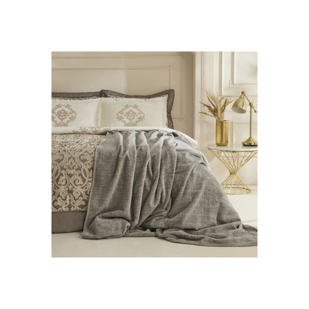 Karaca Home Grace 8-Piece Double Bridal Set Anthracite - MALLTURK