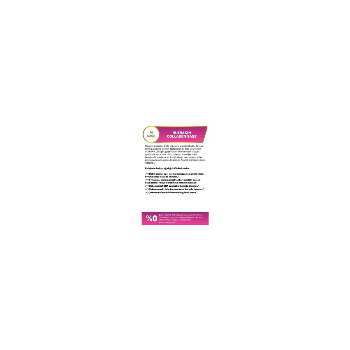 Nutraxin Collagen 30 Tablet - MALLTURK
