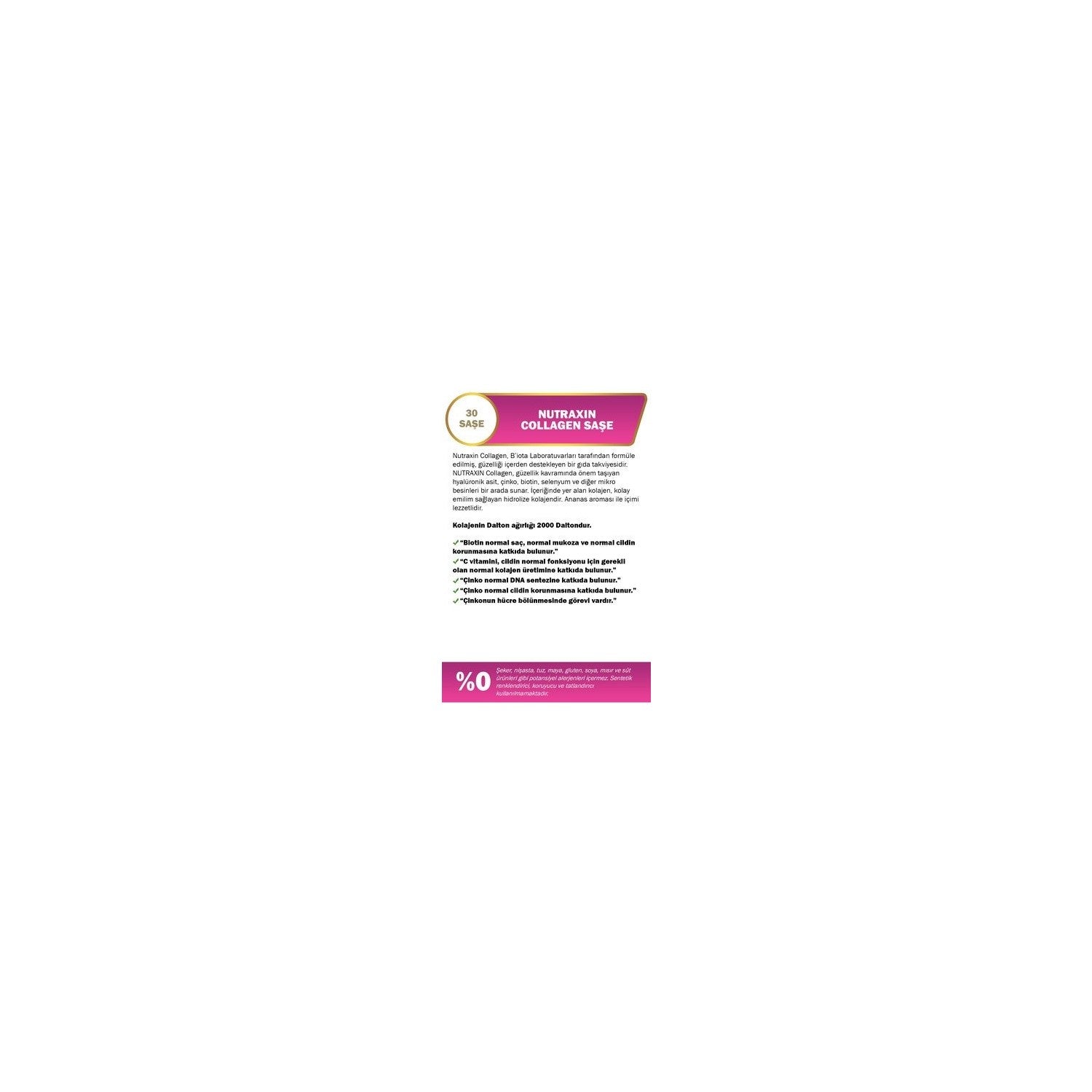 Nutraxin Collagen 30 Tablet - MALLTURK