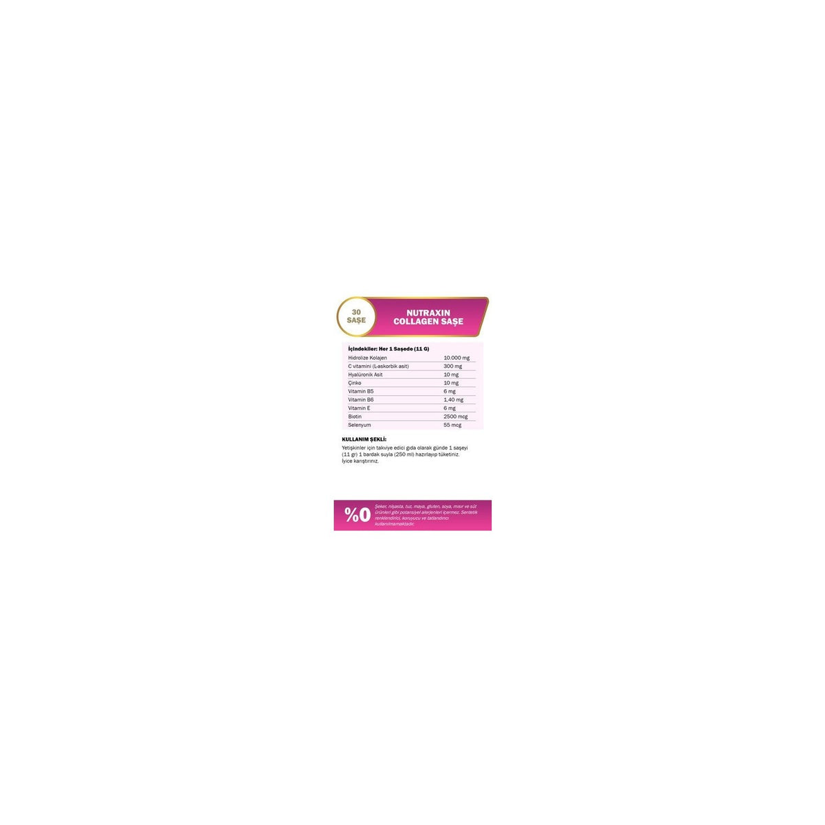 Nutraxin Collagen 30 Tablet - MALLTURK