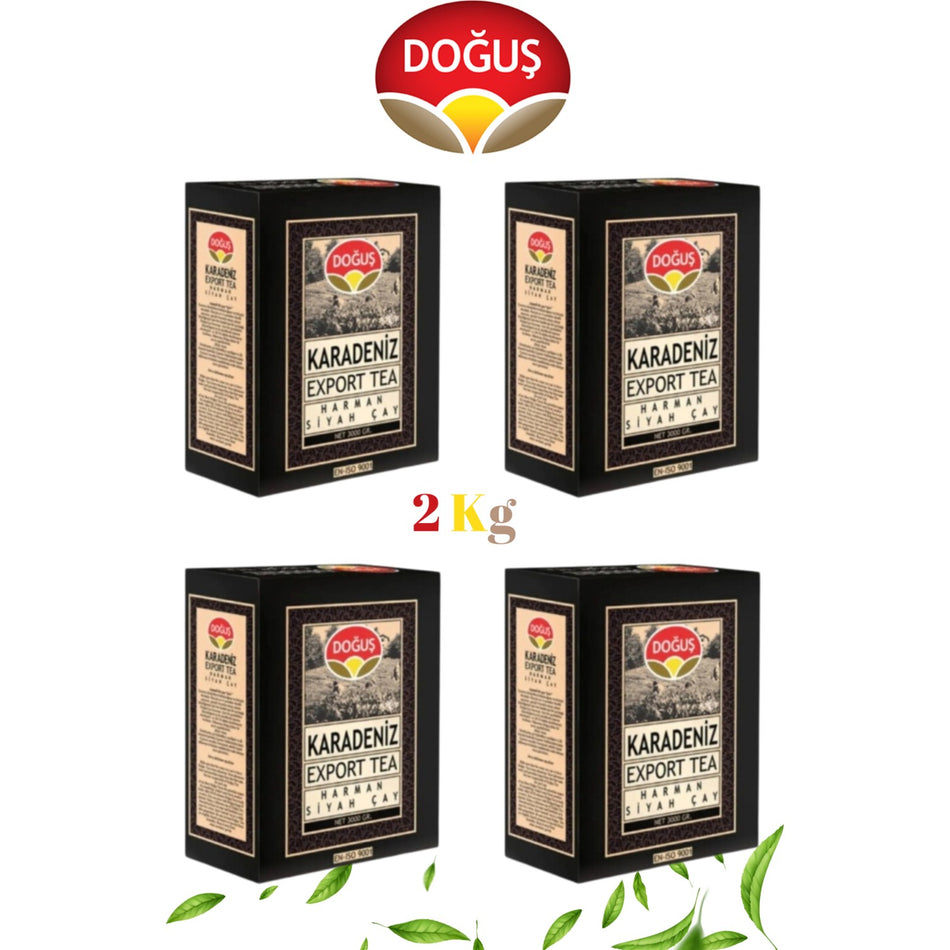 Dogus tea loose leaf tea 2 kg black tea flavored 2025 Mayis Menseli 4'lu Set