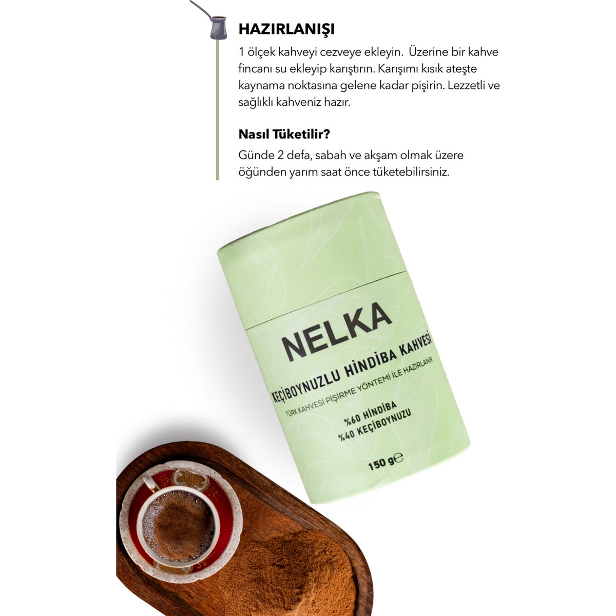 Nelka Carob and Chicory Coffee - 150g x 4 (Buy 4, Pay for 3) - MALLTURK