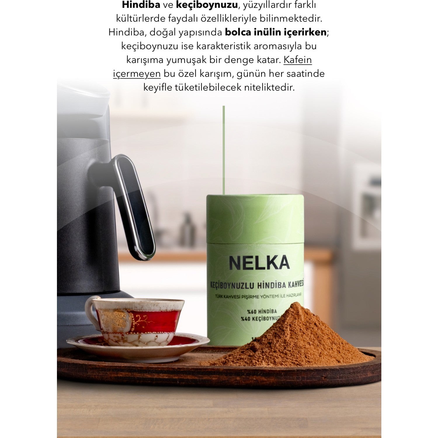 Nelka Carob and Chicory Coffee - 150g x 4 (Buy 4, Pay for 3) - MALLTURK