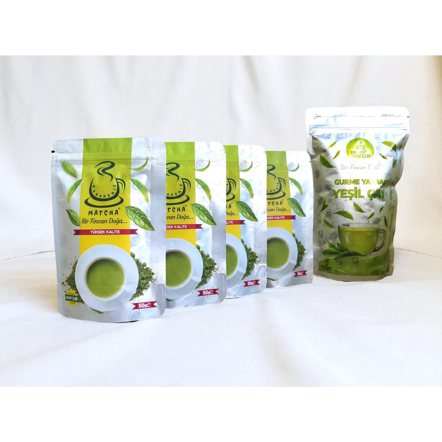 Karadeniz Matcha 4 x Karadeniz Matcha tea ( Saf Matcha ) + 1 pack Gurme Yaprak green tea - MALLTURK