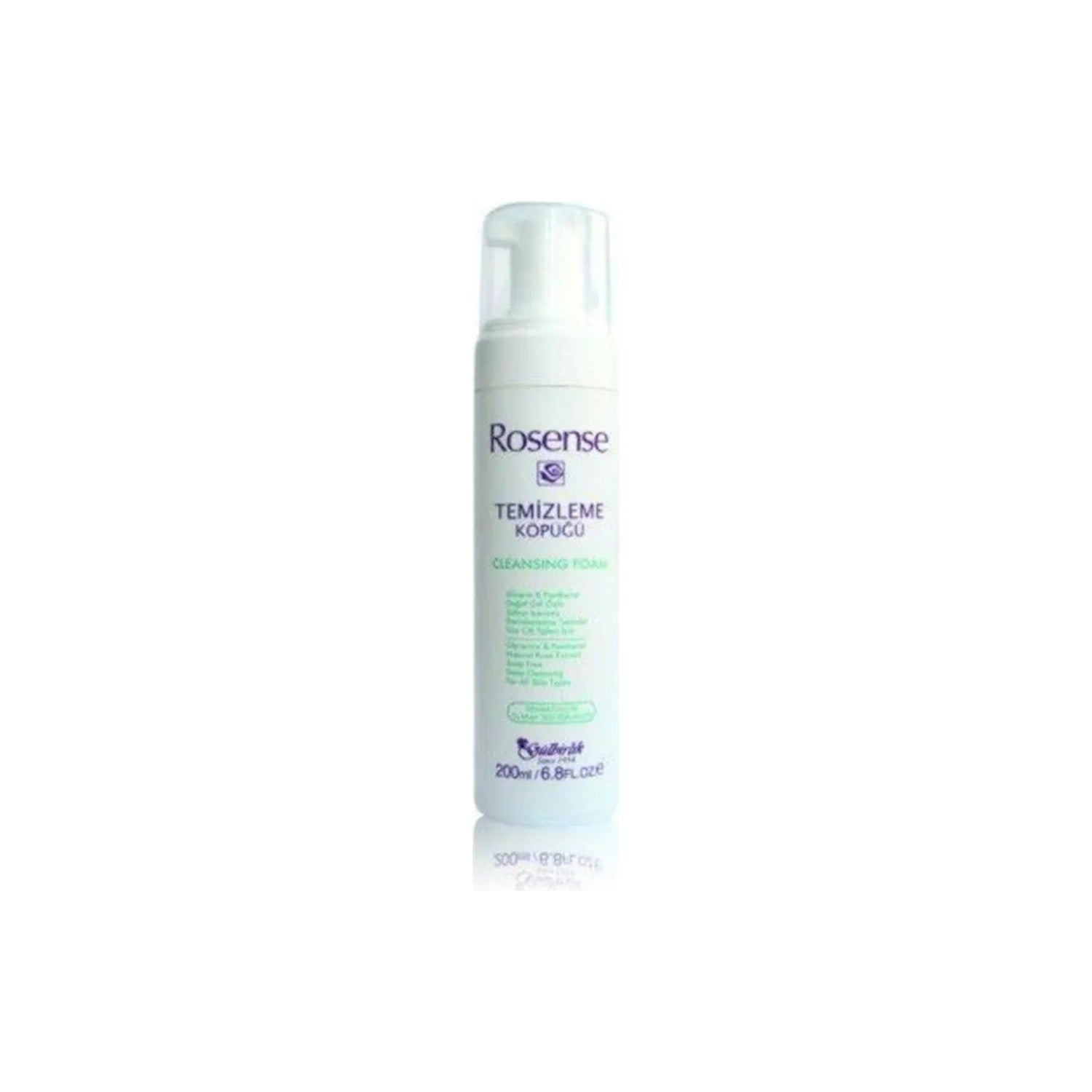 Rosense Rose Extract Facial Cleansing Foam - Deep Cleansing, 200 ml - MALLTURK