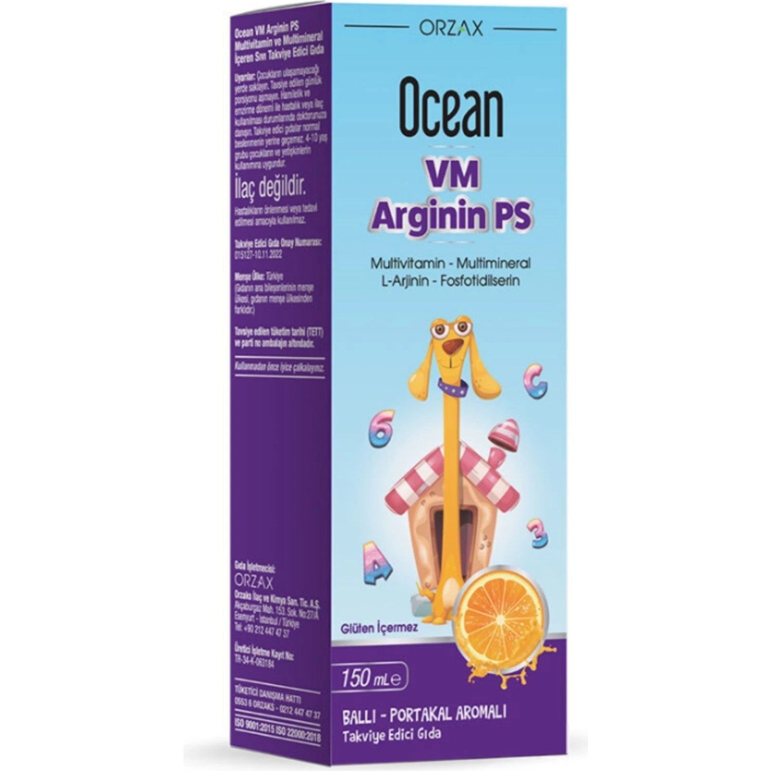 Orzax Ocean Vm Arginin Ps Syrup 150 ml - MALLTURK