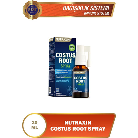 Nutraxin Kostus Koku and Propolis Spray 30 ml Turkey Origin Zinc Destekli Vitamin and Mineral Supplement - MALLTURK