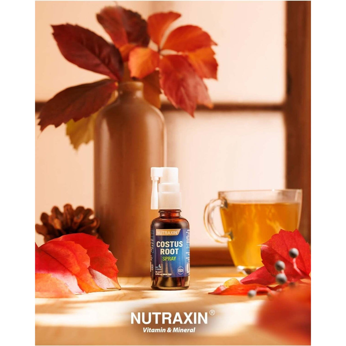 Nutraxin Kostus Koku and Propolis Spray 30 ml Turkey Origin Zinc Destekli Vitamin and Mineral Supplement - MALLTURK