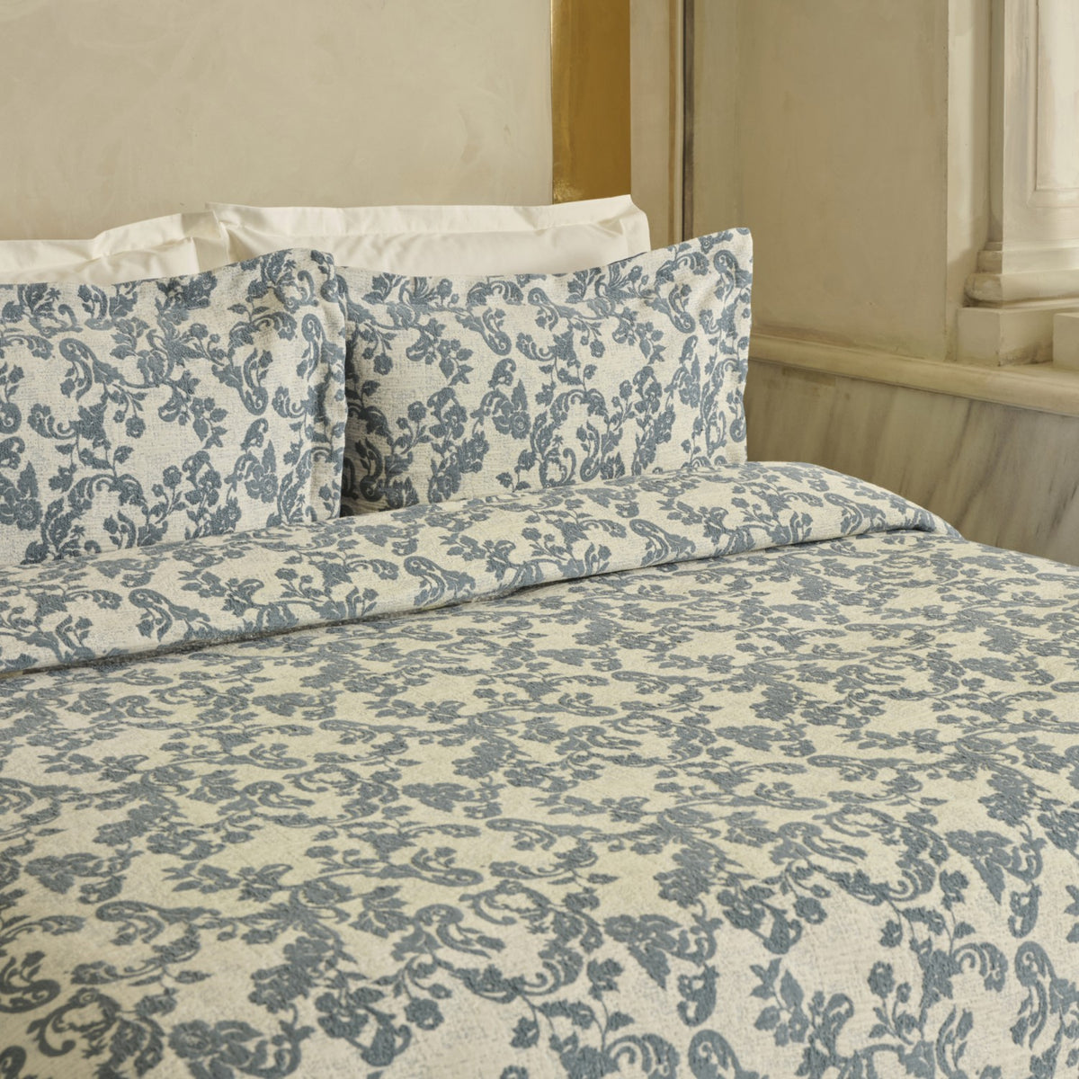 Karaca Home Alina Double Bedspread Set, Blue - MALLTURK