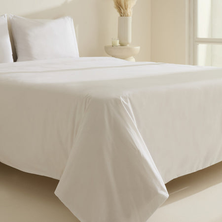 Karaca Home Fiorenza %100 Cotton Double Duvet Cover Set White - MALLTURK