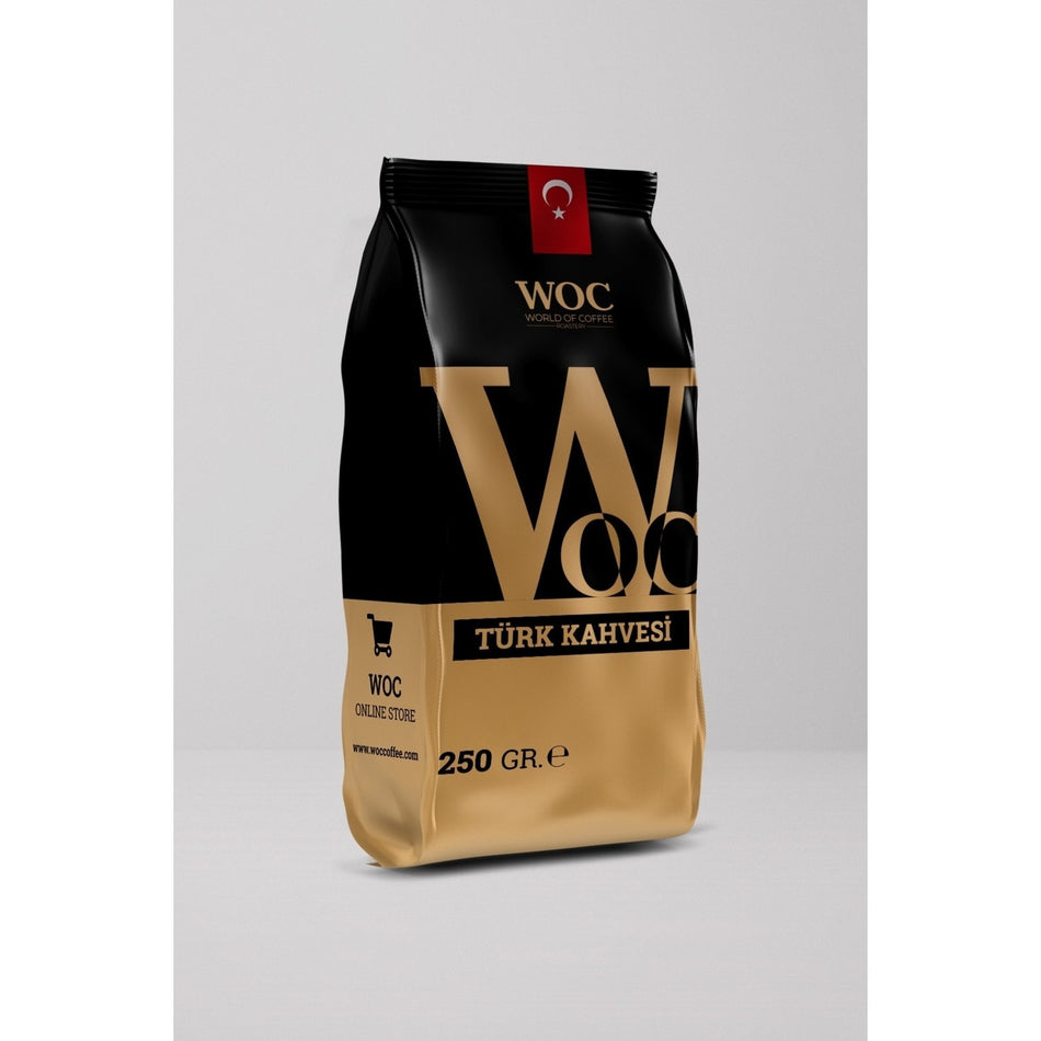 WocTurk Coffee 250 g – 100% Arabica, Turkish Origin, Traditional Taste, Suitable for Espresso and Filter Coffee - MALLTURK
