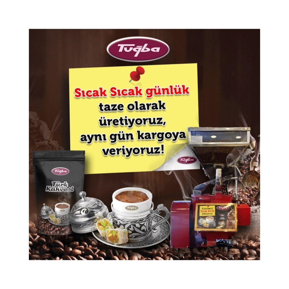 Tugba Dried Nuts Turkish Coffee 1000 gr - MALLTURK